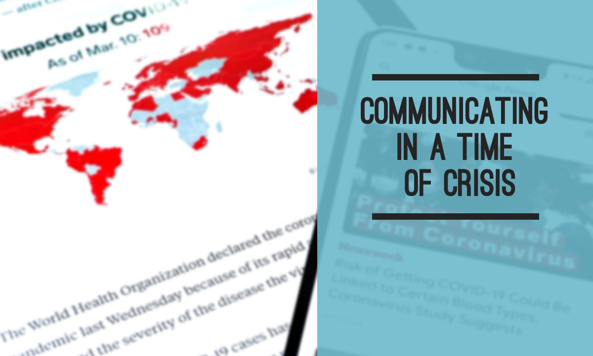 Communicating in a time of crisis banner