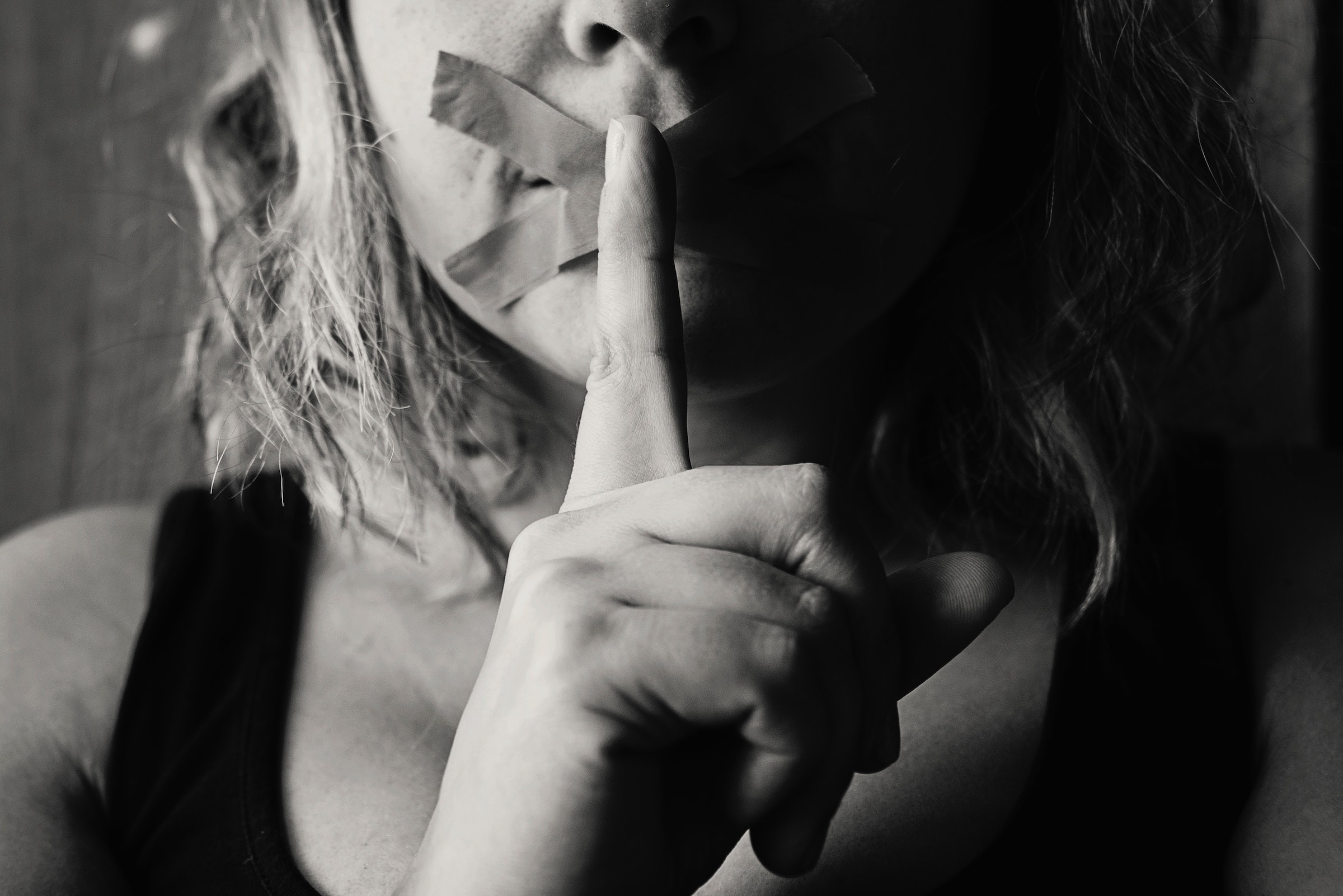 No reply: mouth closed by tape - Photo by Kat Smith - Pexels