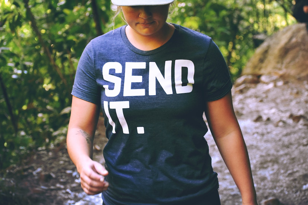 7 proven ways - Photo of a woman wearing a Send email t-shirt - Photo by Drew Farwell on Unsplash
